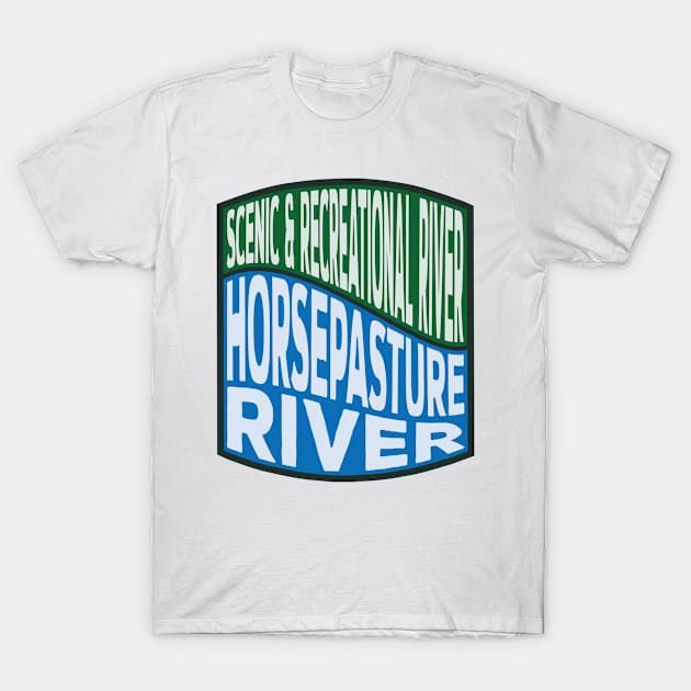 Horsepasture River Scenic and Recreational River Wave T-Shirt by nylebuss